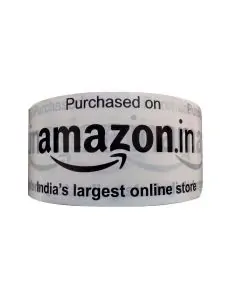 AMAZON, White, 40microns, Round, Self adhesive, Tapes, 48mm x 65m, Pack of 6