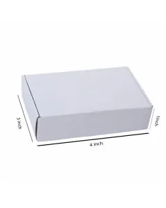 White, 03ply, Flat, Corrugated, Multipurpose, Boxes, 4in x 3in x 1in, Pack of 100