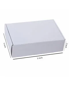 White, 03ply, Flat, Corrugated, Multipurpose, Boxes, 5in x 5in x 2in, Pack of 100