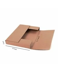 Brown, 03ply, Book style, Corrugated, Folder, Boxes, 11.7in x 9.7in x 2in, Pack of 100