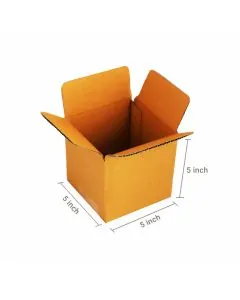 Brown, 03ply, Cube, Corrugated, Multipurpose, Boxes, 5in x 5in x 5in, Pack of 100