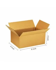 Brown, 03ply, Universal, Corrugated, Multipurpose, Boxes, 8in x 4in x 4in, Pack of 100