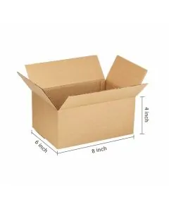 Brown, 03ply, Universal, Corrugated, Multipurpose, Boxes, 8in x 6in x 4in, Pack of 100