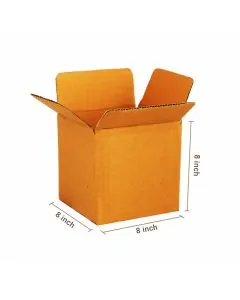 Brown, 03ply, Cube, Corrugated, Multipurpose, Boxes, 8in x 8in x 8in, Pack of 100