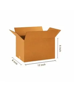 Brown, 03ply, Universal, Corrugated, Multipurpose, Boxes, 12in x 8in x 6in, Pack of 100