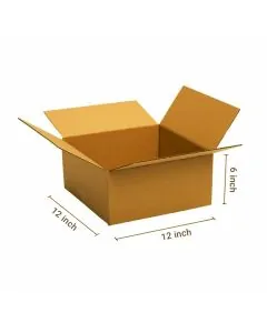 Brown, 03ply, Universal, Corrugated, Multipurpose, Boxes, 12in x 12in x 6in, Pack of 100