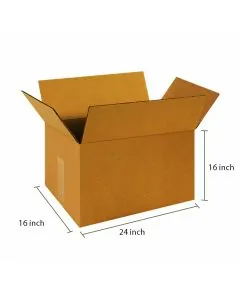 Brown, 05ply, Universal, Corrugated, Multipurpose, Boxes, 24in x 16in x 16in, Pack of 10