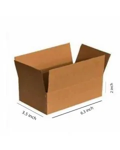 Brown, 03ply, Universal, Corrugated, Multipurpose, Boxes, 6.3in x 3.5in x 2in, Pack of 100