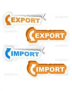 Printed, "EXPORT", Stickers, 4in x 3in, Pack of 100
