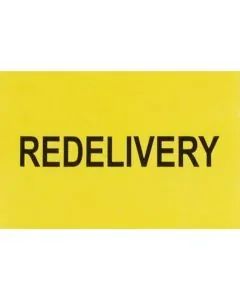 Printed, "REDELIVERY", Other, Stickers, 2in x 3in, Pack of 100