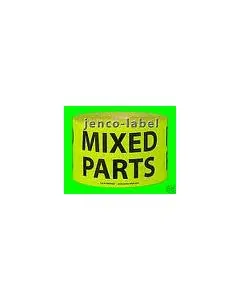 Printed, "MIXED PARTS", Stickers, 5in x 3in, Pack of 100