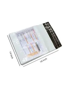 Primo Biodegradable Courier Pouch with POD, 55 Micron, (14"x18"), Pack of 100