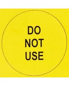 Printed, "DO NOT USE", Stickers, 2in x 2in, Pack of 100