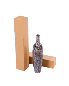 Brown, 03ply, Long, Corrugated, Boxes, 4in x 4in x 18in, Pack of 50