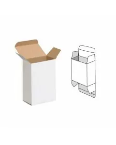 White, 03ply, Tuck In, Corrugated, Multipurpose, Boxes, 4in x 3in x 2in, Pack of 100